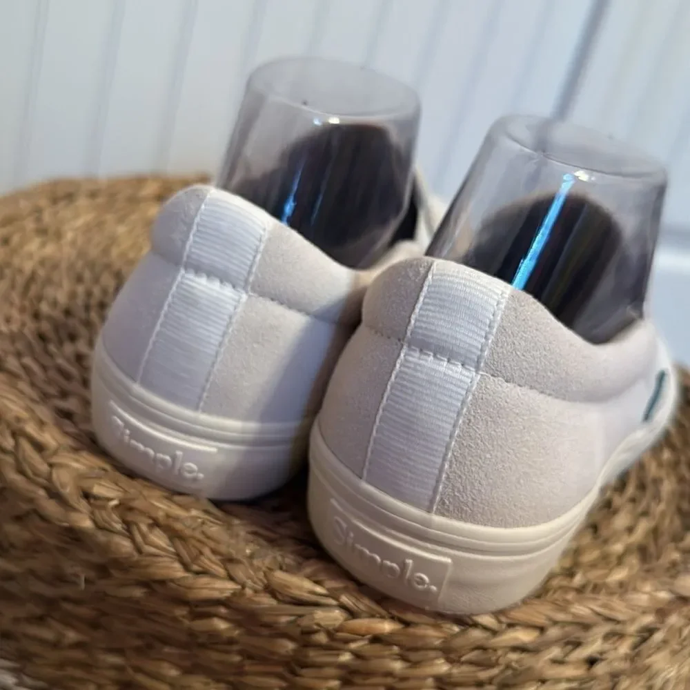 Simple Men's Cream Slip-On Shoes - 8 - NWOB